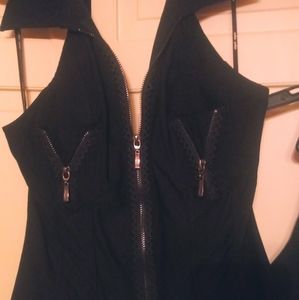 Black spandex halter